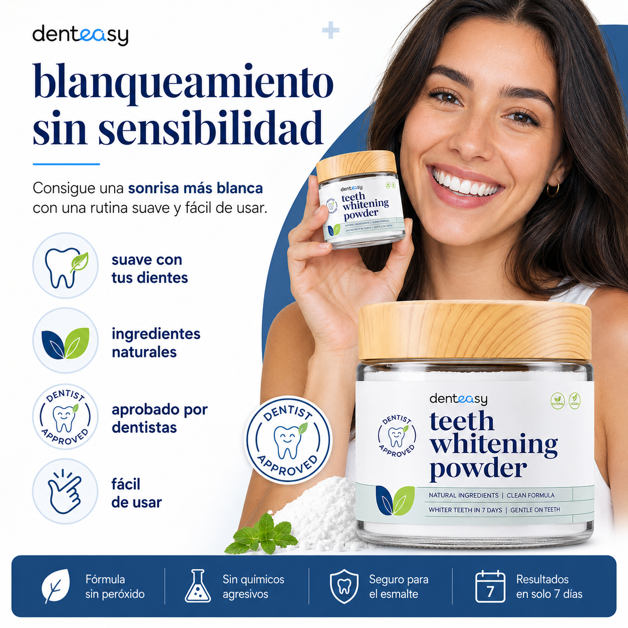 Denteasy® Smile Reset™ Polvo Blanqueador Dental de Acción Avanzada