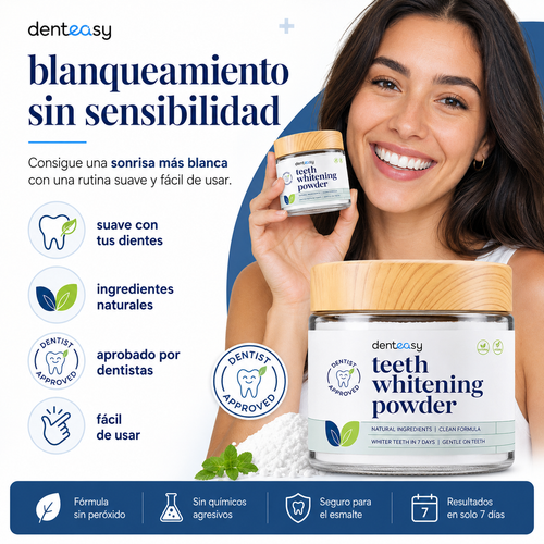 Denteasy® Smile Reset™ Polvo Blanqueador Dental de Acción Avanzada